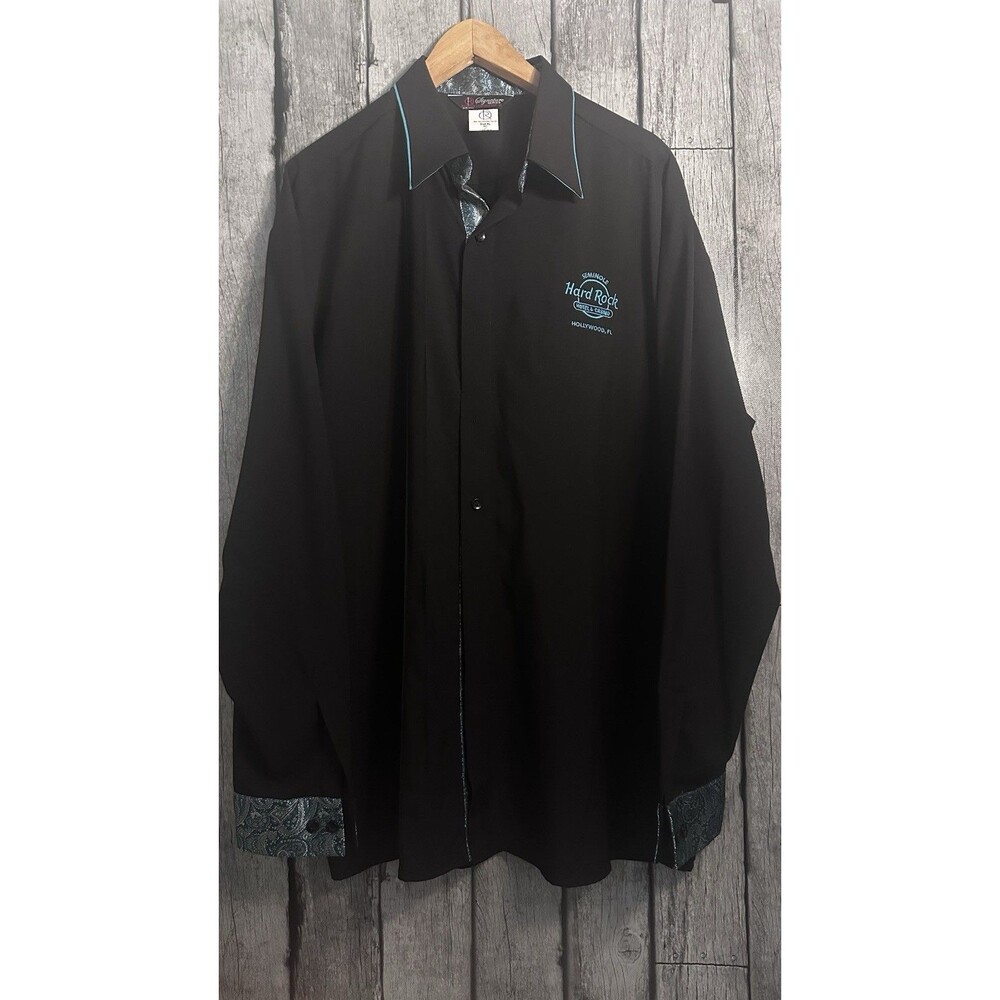 Hard Rock Hotel And Casino Seminole Hollywood Florida Employee Button Up Shirt